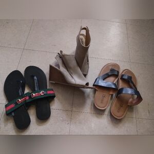 Stylish Sandals and Wedge Booties Set